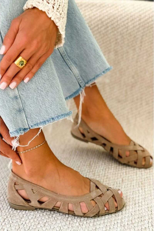 Sandalias Planas Trenzadas de Colores