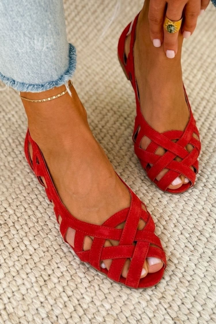Sandalias Planas Trenzadas de Colores