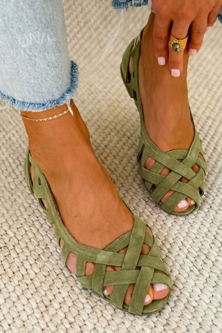 Sandalias Planas Trenzadas de Colores