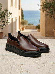 Chaussures slip-on en cuir