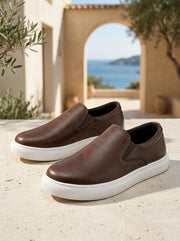 Chaussures slip-on casual en cuir