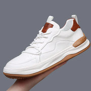 Chaussures en cuir a semelle haute