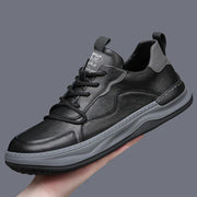 Chaussures en cuir a semelle haute