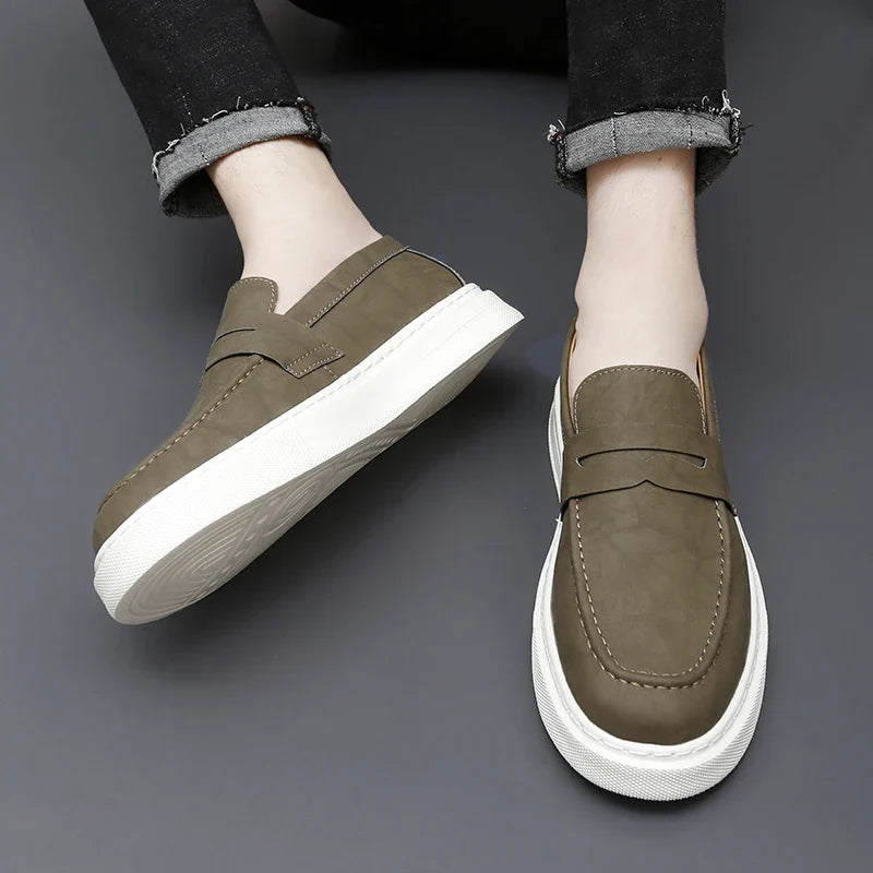 Chaussures slip-on chics en cuir