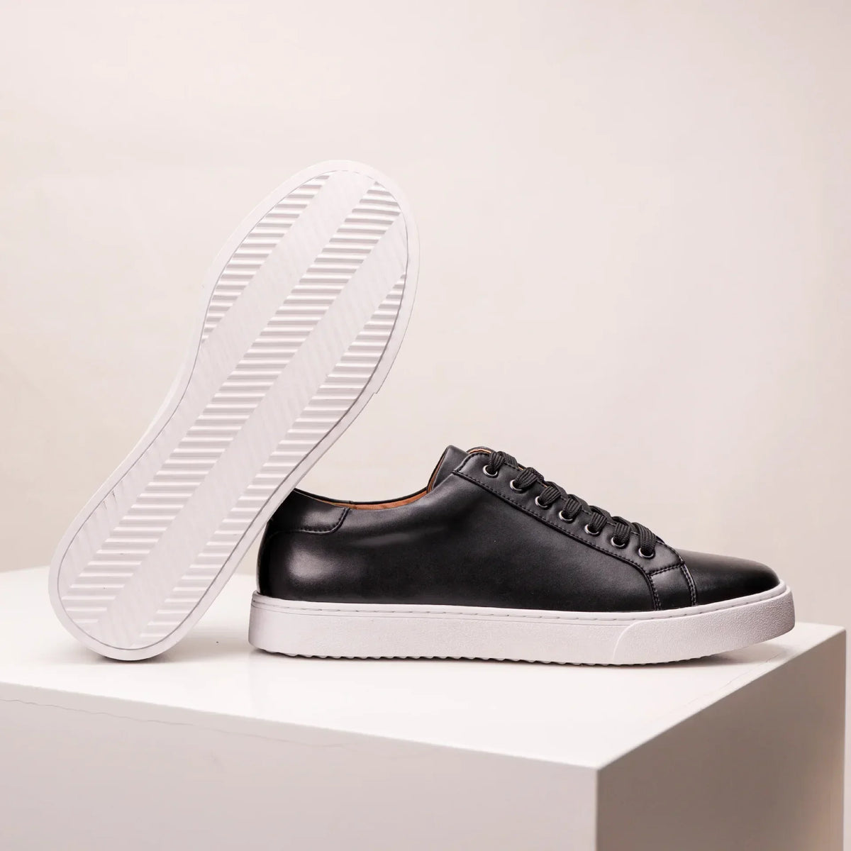 Sneakers en cuir veritable
