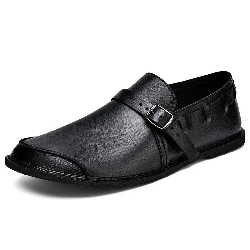 Mocassins en cuir a boucle
