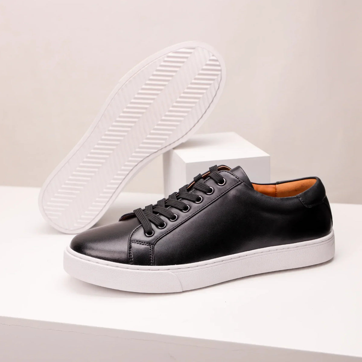 Sneakers en cuir veritable