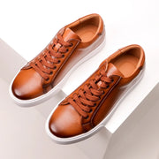 Sneakers en cuir veritable