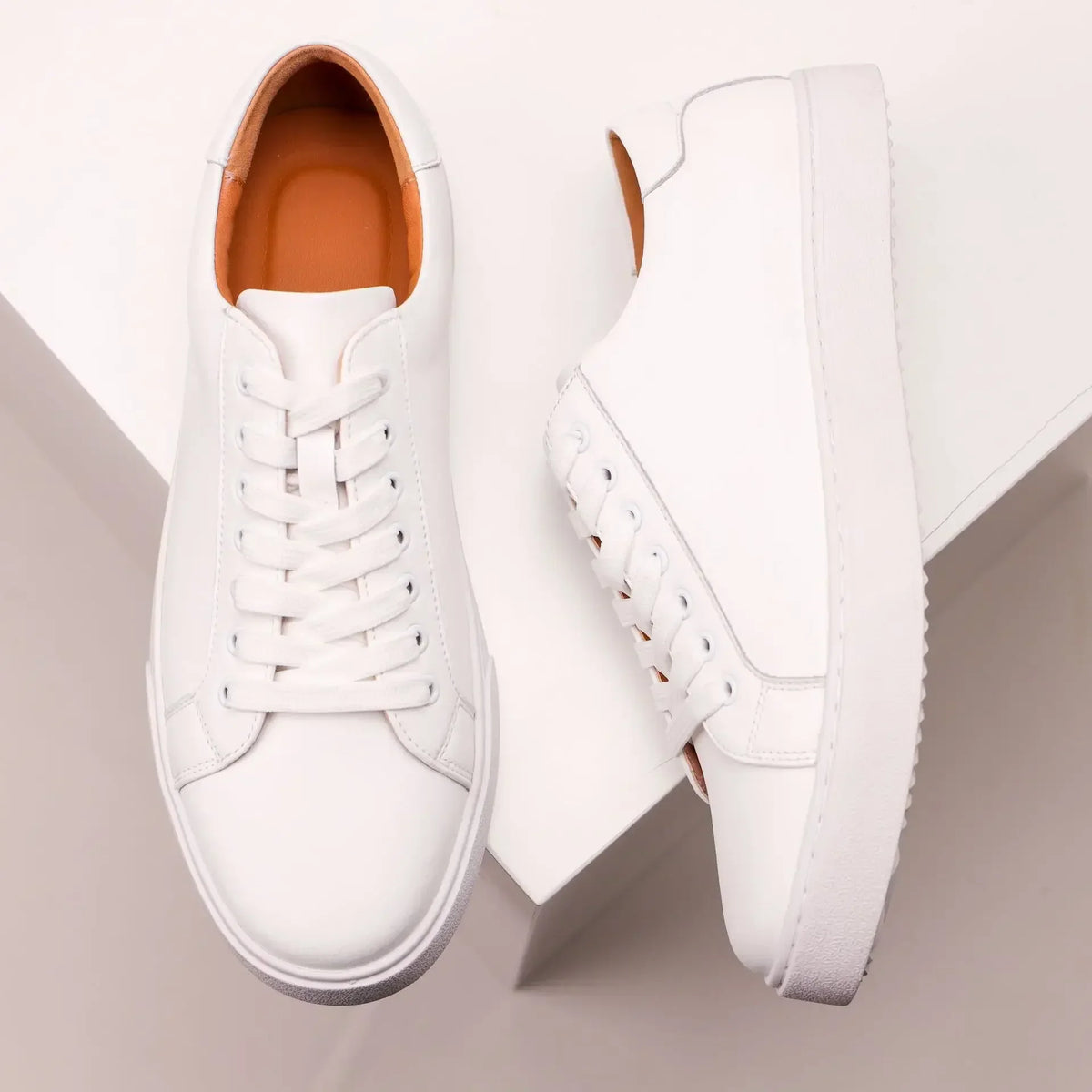 Sneakers en cuir veritable