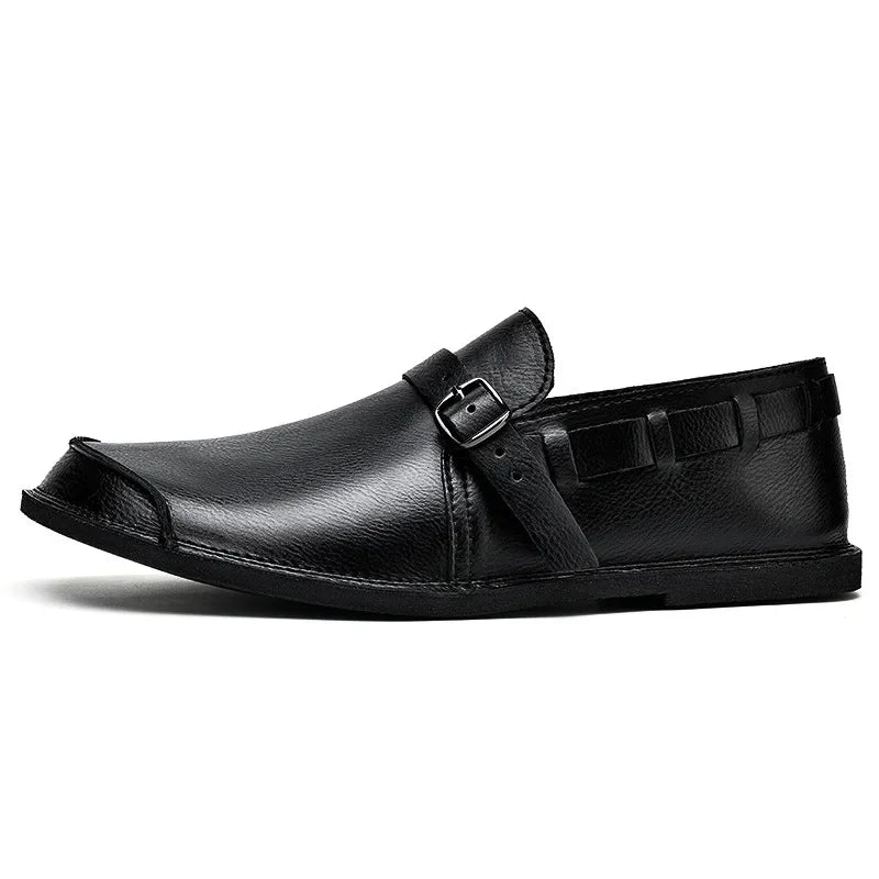 Mocassins en cuir a boucle