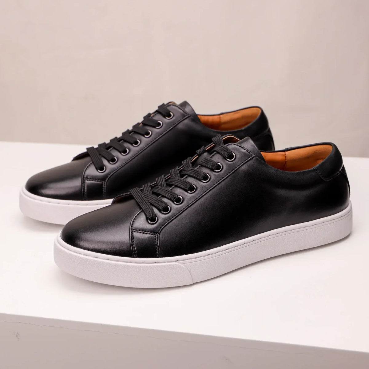 Sneakers en cuir veritable