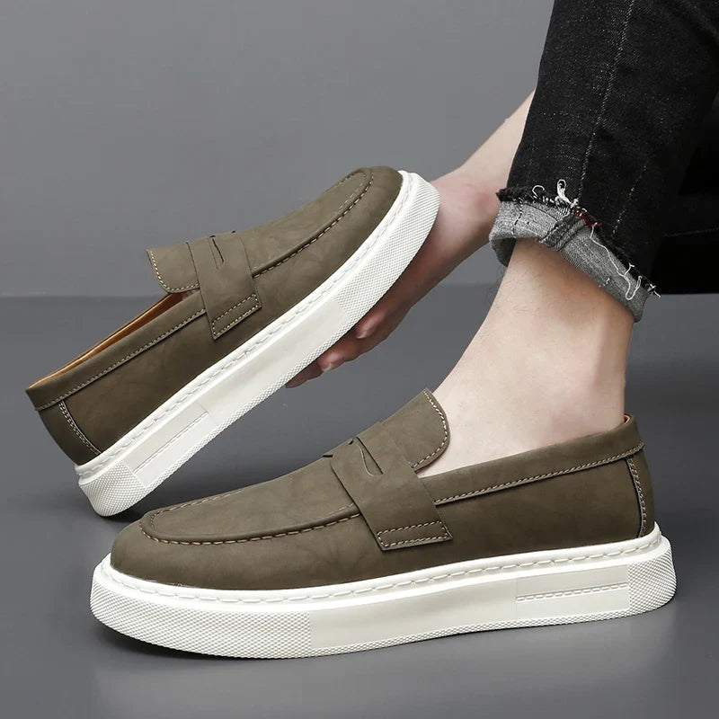 Chaussures slip-on chics en cuir