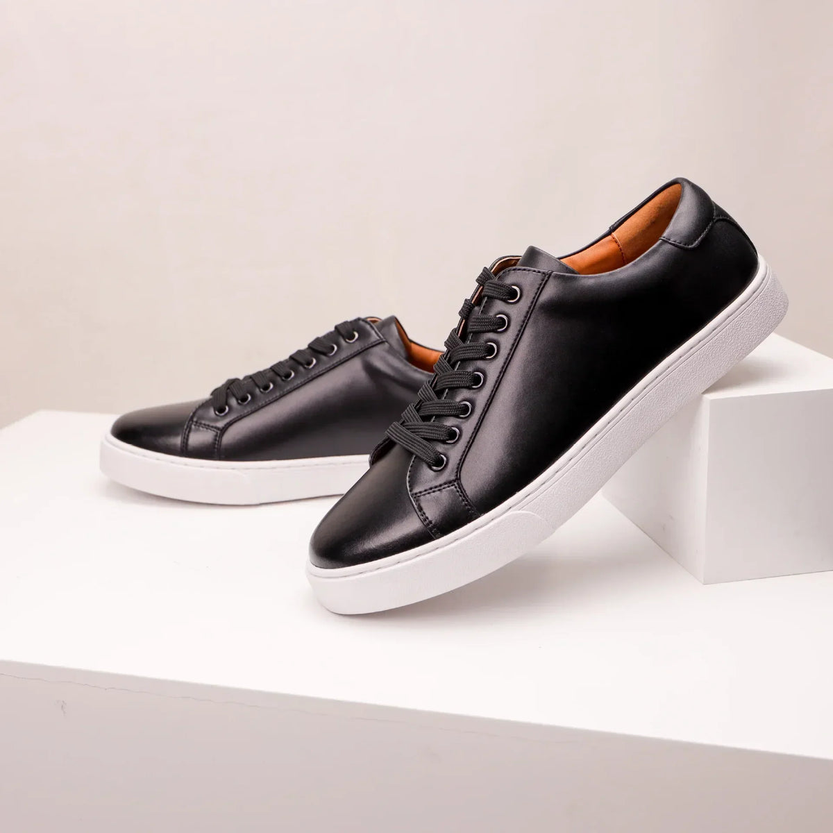 Sneakers en cuir veritable