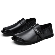 Mocassins en cuir a boucle