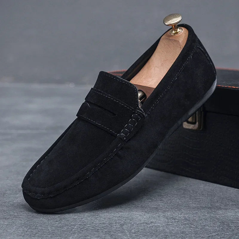 Mocassins legers en daim pour homme