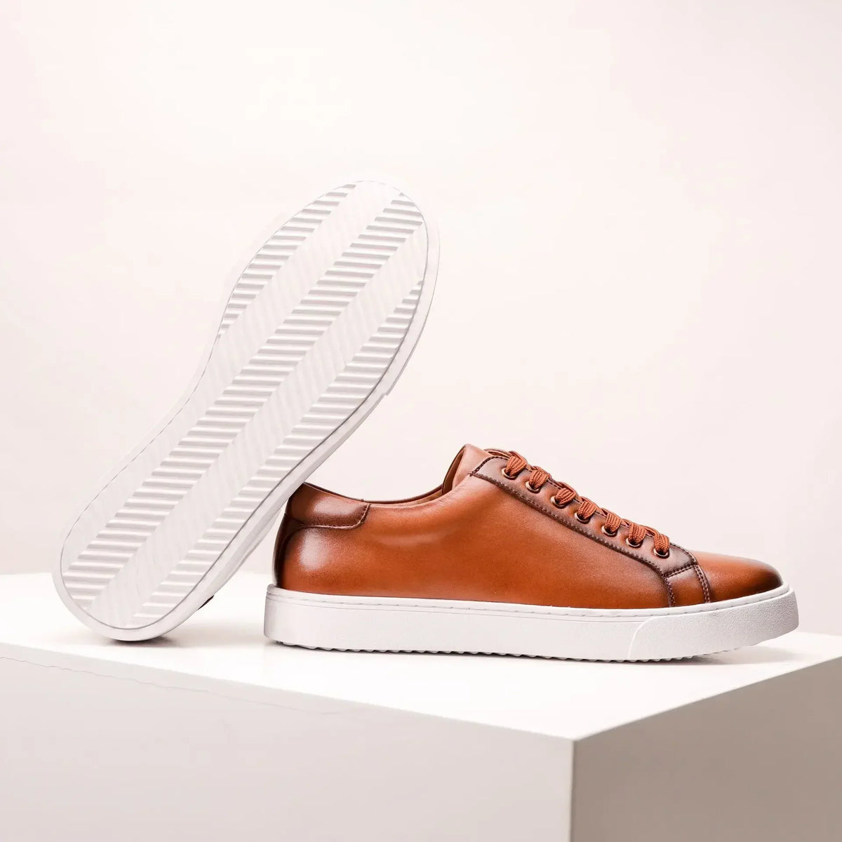 Sneakers en cuir veritable
