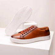Sneakers en cuir veritable