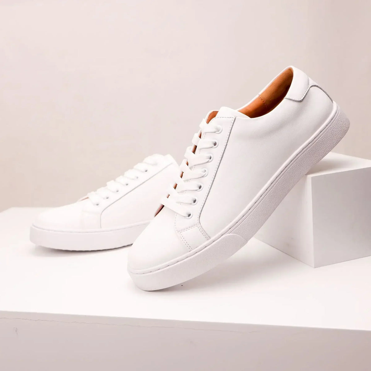 Sneakers en cuir veritable
