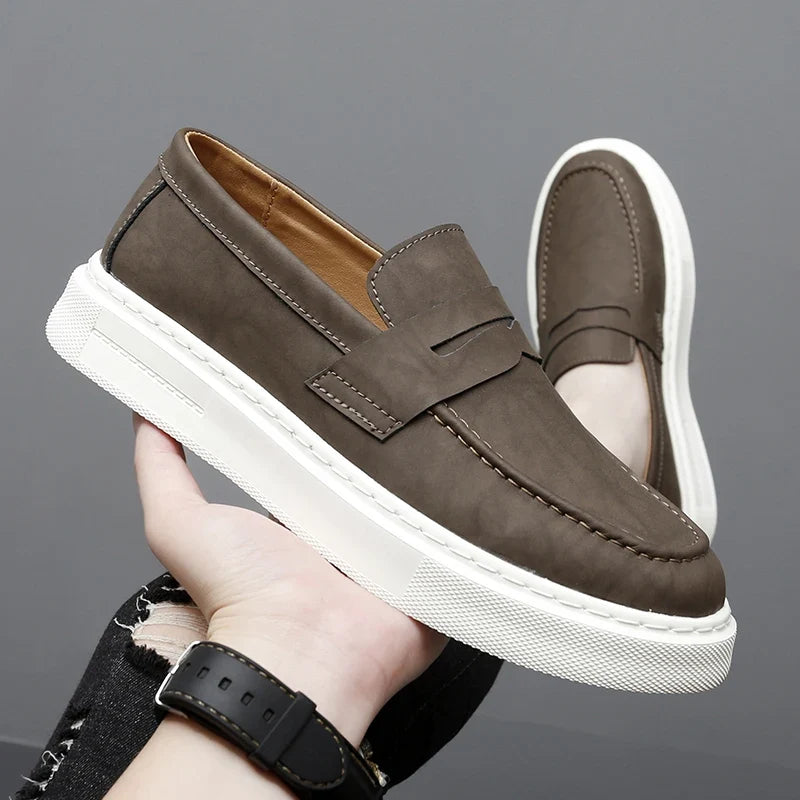 Chaussures slip-on chics en cuir