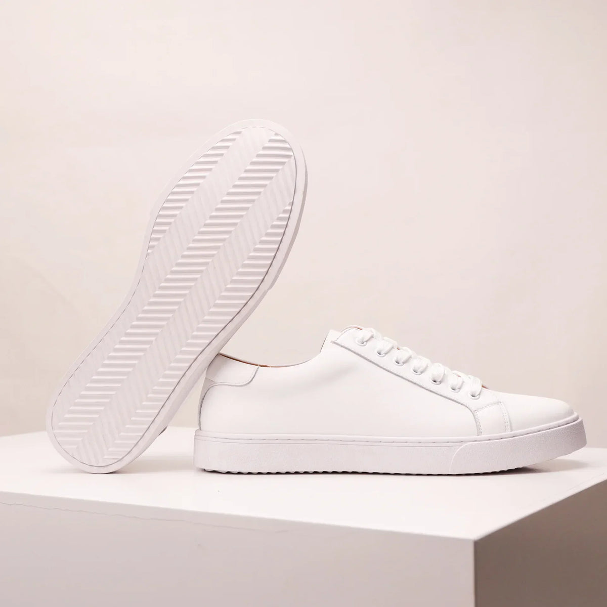 Sneakers en cuir veritable