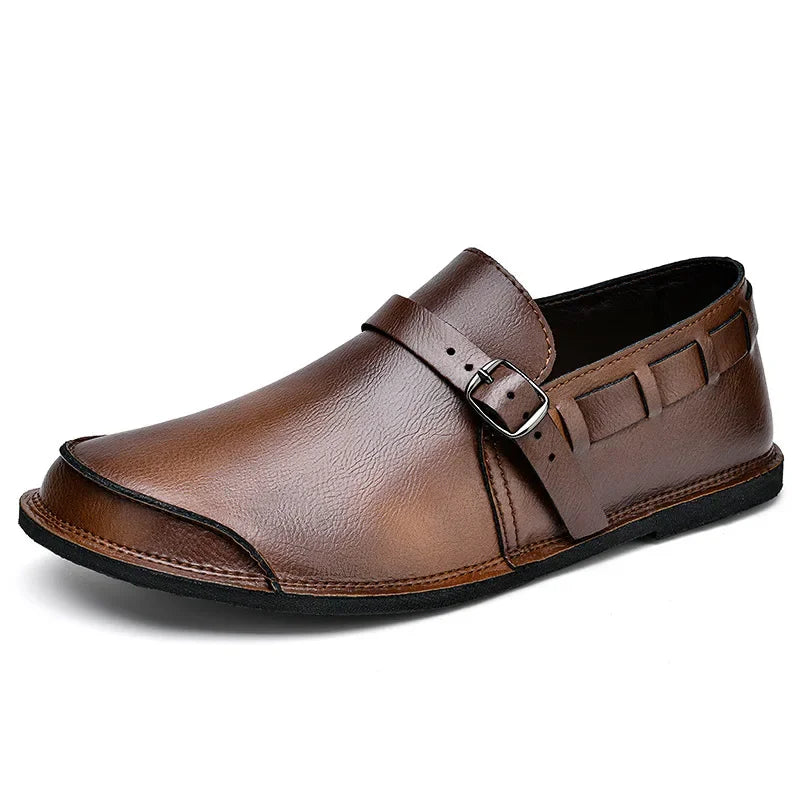Mocassins en cuir a boucle