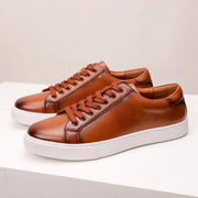 Sneakers en cuir veritable