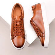 Sneakers en cuir veritable