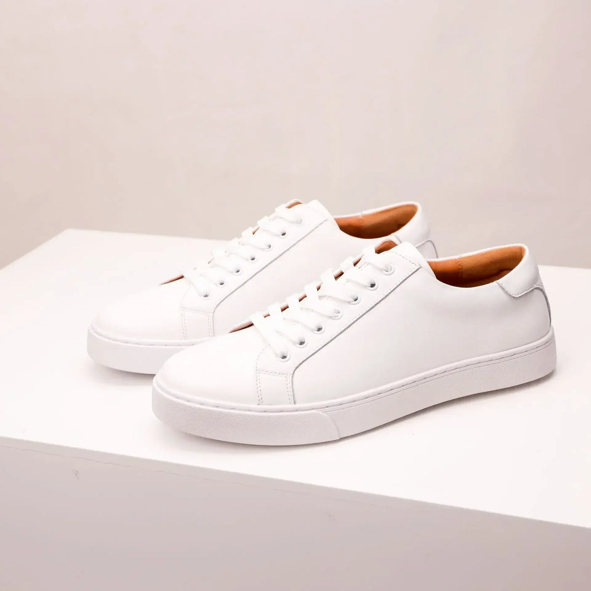Sneakers en cuir veritable