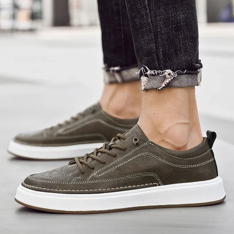 Sneakers chics en cuir