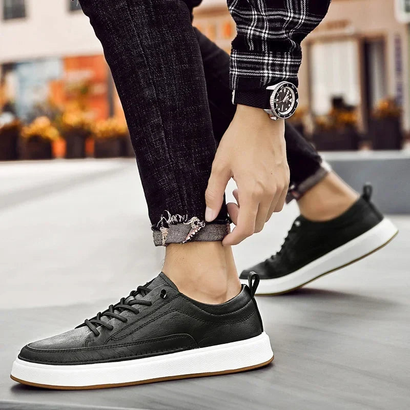 Sneakers chics en cuir
