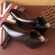 Bottes chics en cuir