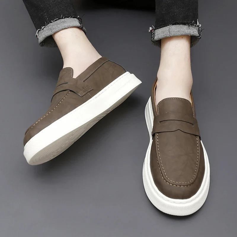 Chaussures slip-on chics en cuir