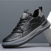Chaussures en cuir a semelle haute