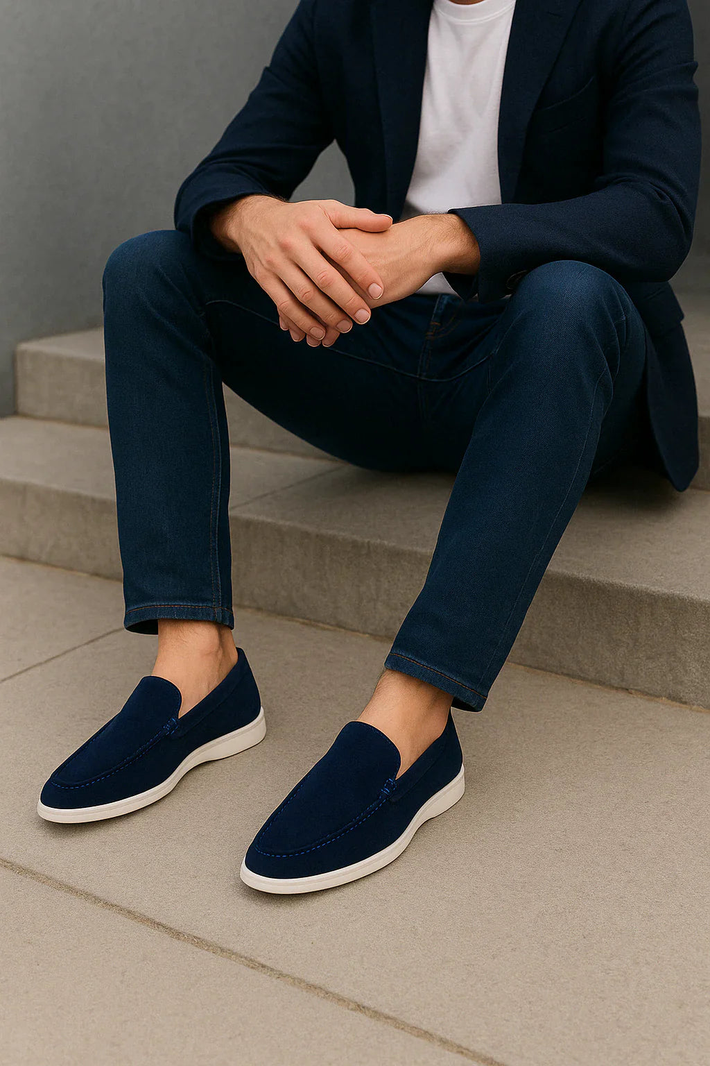 Mocassins élégants en daim premium