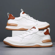 Chaussures en cuir a semelle haute