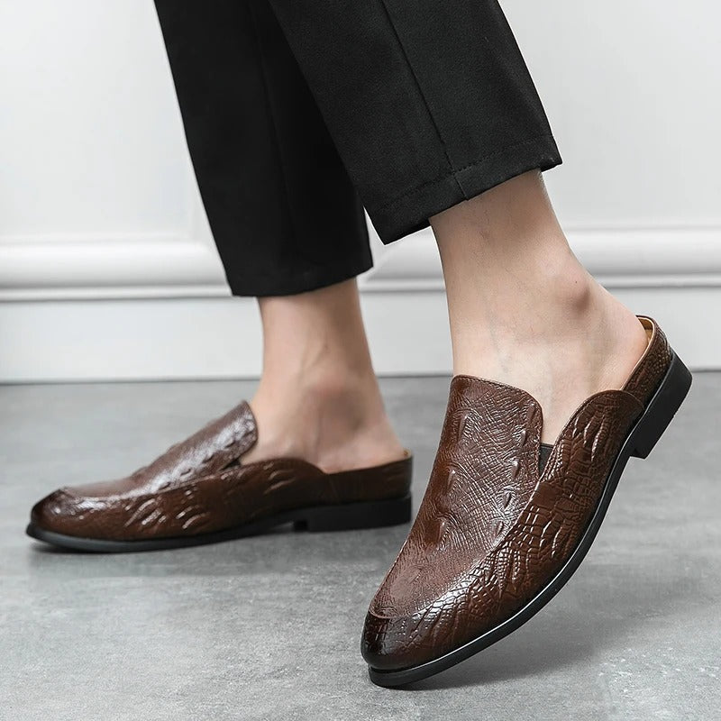 Chaussures habillees imprime crocodile