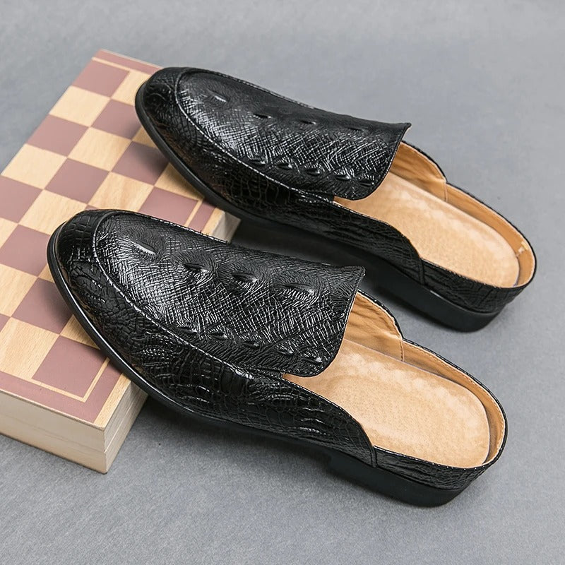 Chaussures habillees imprime crocodile