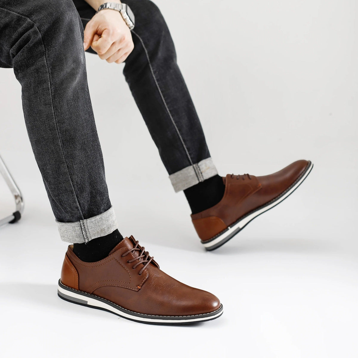 Chaussures chics en cuir