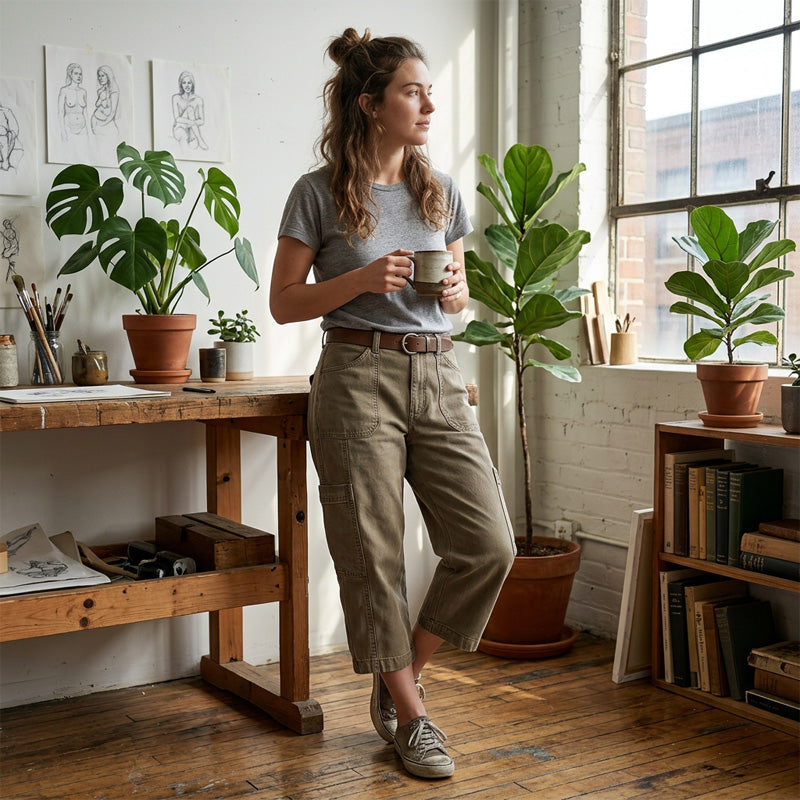 Pantalones CAPRI TIPO CARGO, informales para mujer