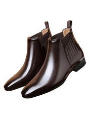 Bottes chics en cuir